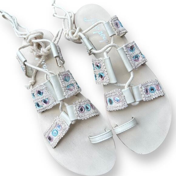 Free People NEW IN BOX Mantra Mirror Sandal Lace Up Size 37 - Picture 4 of 10